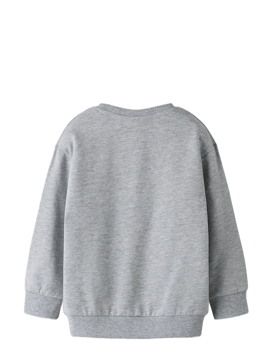name it - NMFSYRENA STITCH NREG SWEAT BRU WDI - grey melange - 1