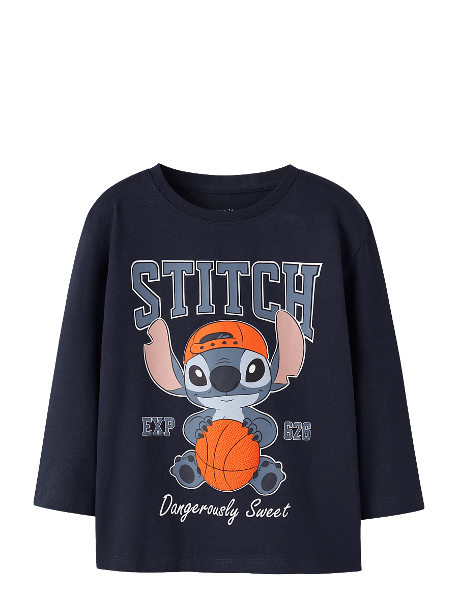 name it - NMMAMDRES STITCH LS NREG TOP WDI - långärmade t-shirts - navy blazer - 0