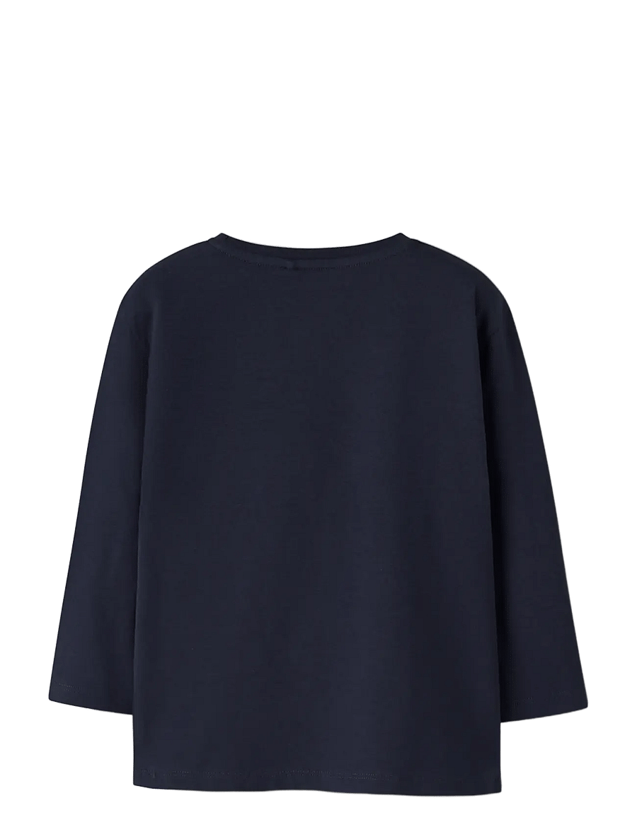 name it - NMMAMDRES STITCH LS NREG TOP WDI - långärmade t-shirts - navy blazer - 1