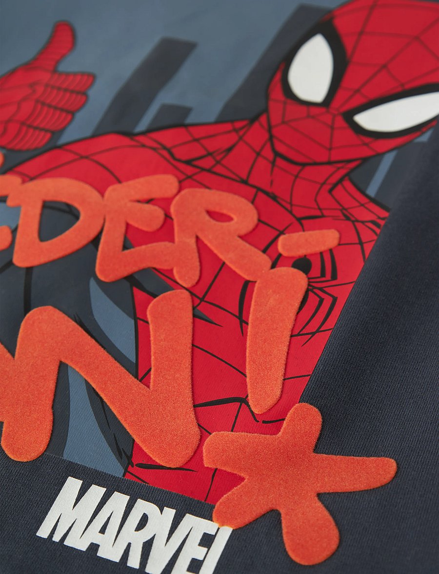 name it - NMMALDER SPIDER LS NREG TOP BOX MAR - långärmade t-shirts - ombre blue - 2