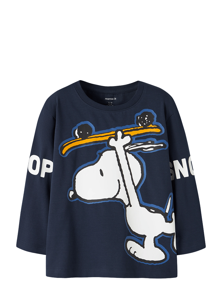 name it - NMMASTAR SNOOPY LS NREG TOP SKY - långärmade t-shirts - navy blazer - 0