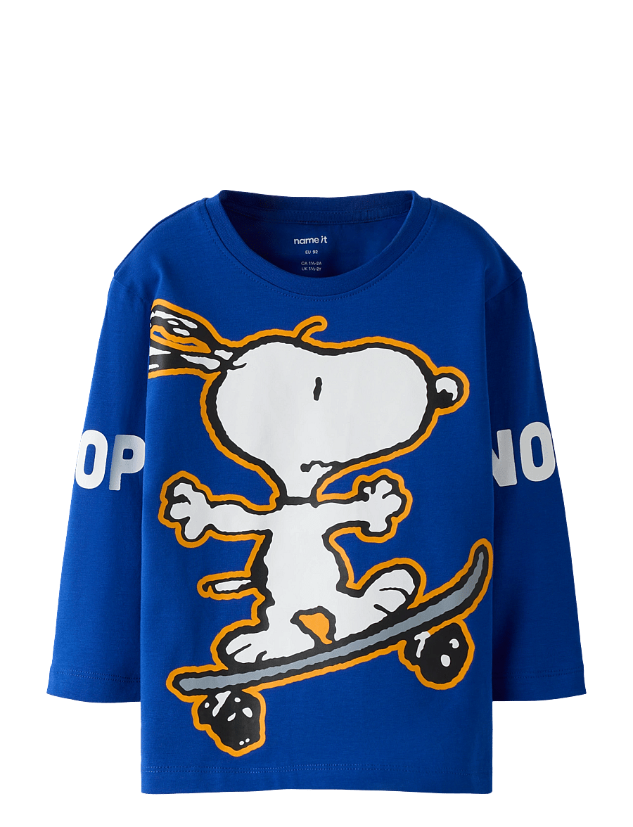 name it - NMMASTAR SNOOPY LS NREG TOP SKY - långärmade t-shirts - surf the web - 0