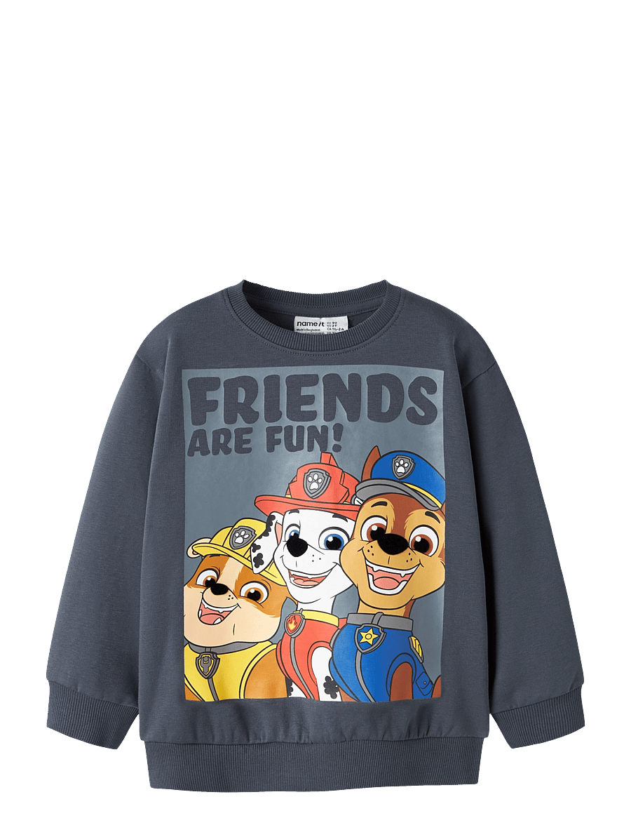 name it - NMMARGUS PAW NREG SWEAT BRU CPLG - sweatshirts - ombre blue - 0