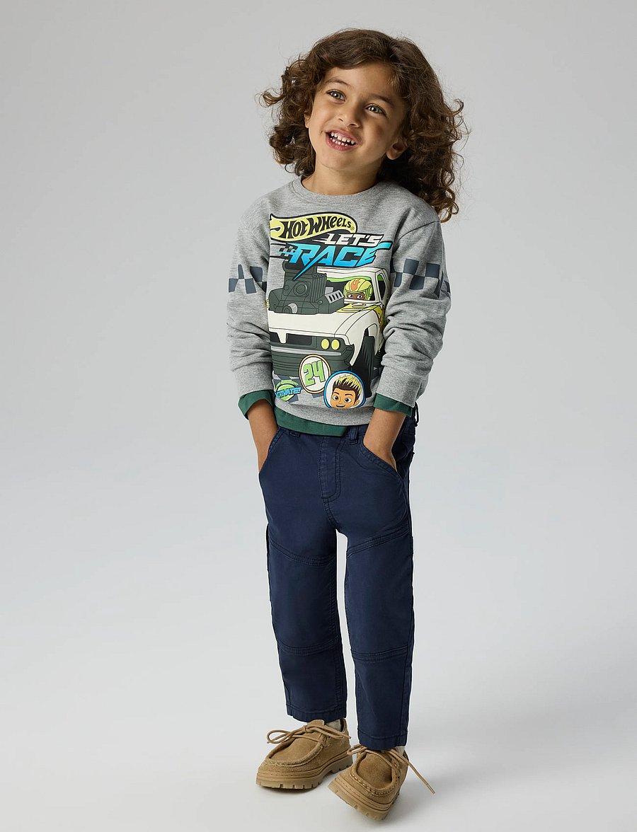 name it - NMMSLOAN HOTWHEELS NREG SWEAT BRU MAT - grey melange - 2