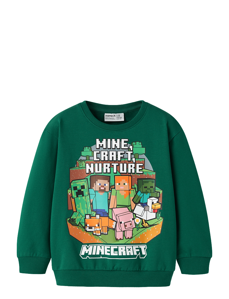 name it - NMMSOREN MINECRAFT NREG SWEAT BRU BFU - evergreen - 0