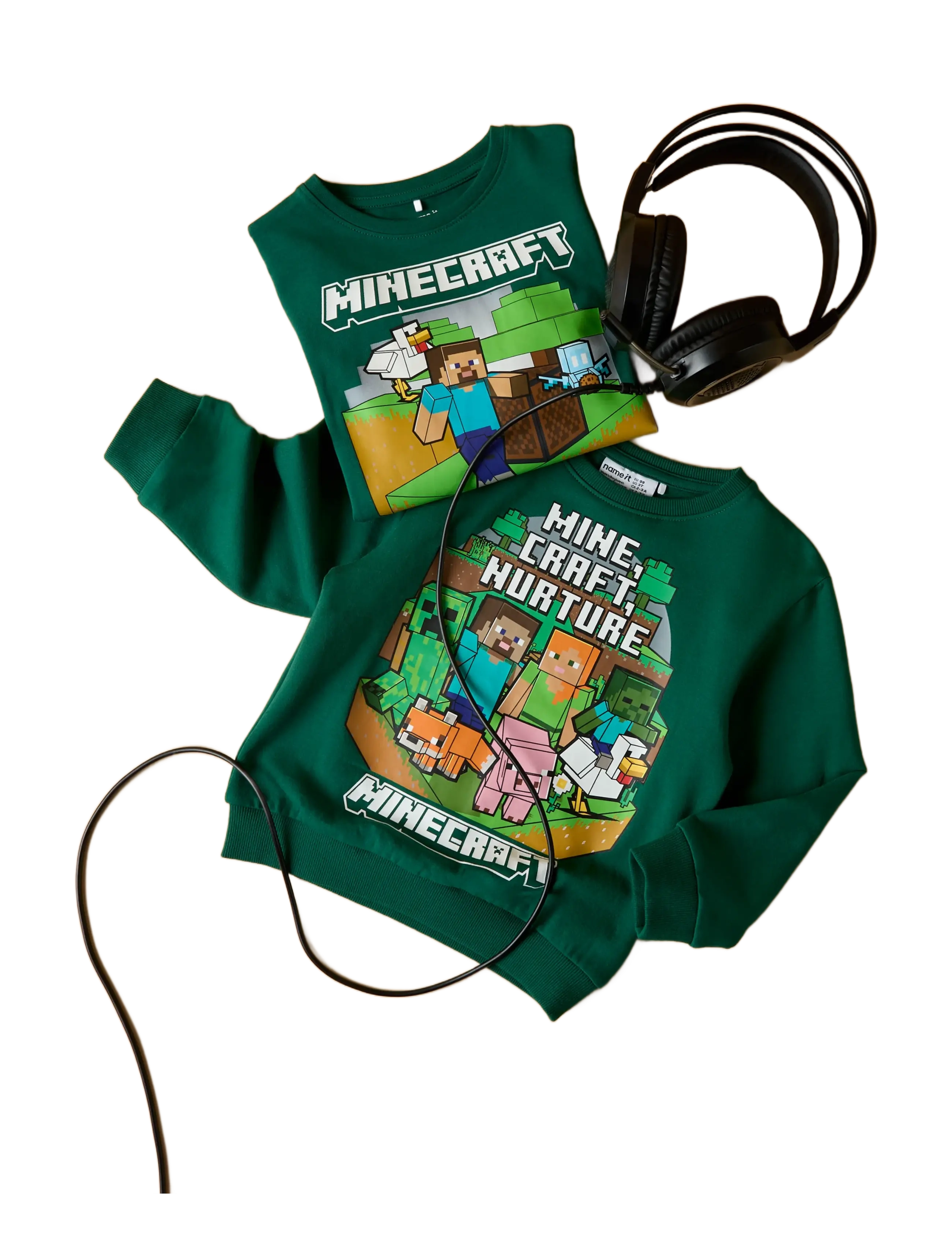 name it - NMMSOREN MINECRAFT NREG SWEAT BRU BFU - evergreen - 2