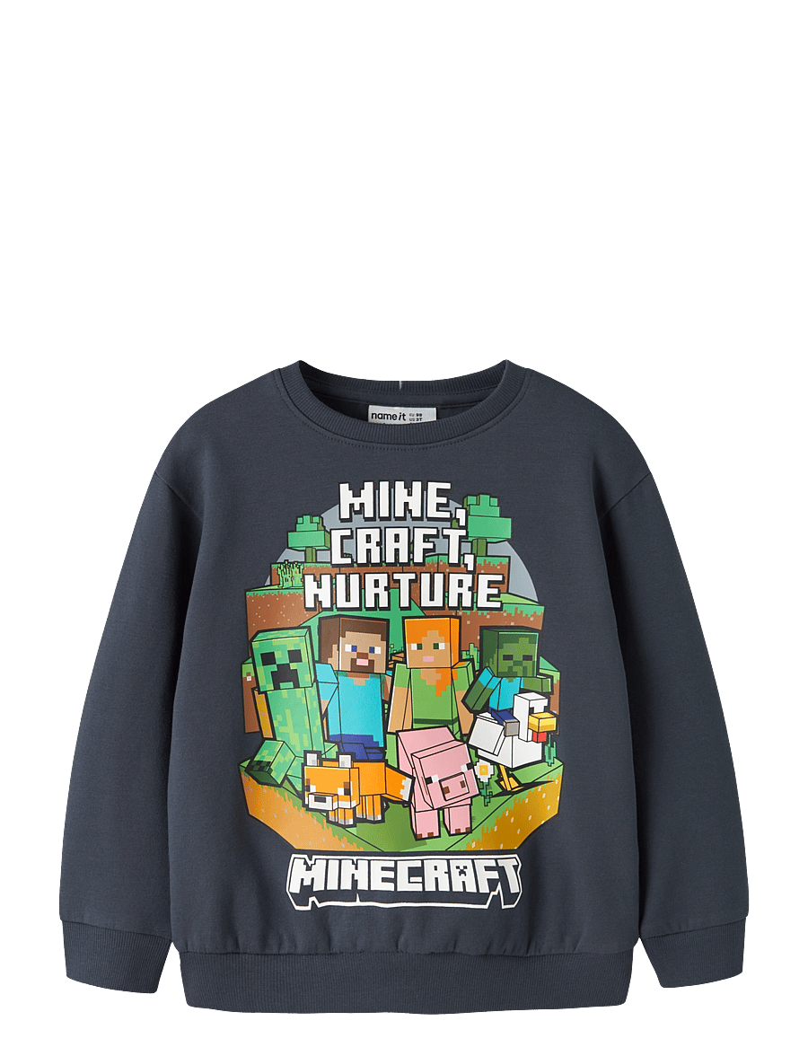 name it - NMMSOREN MINECRAFT NREG SWEAT BRU BFU - ombre blue - 0