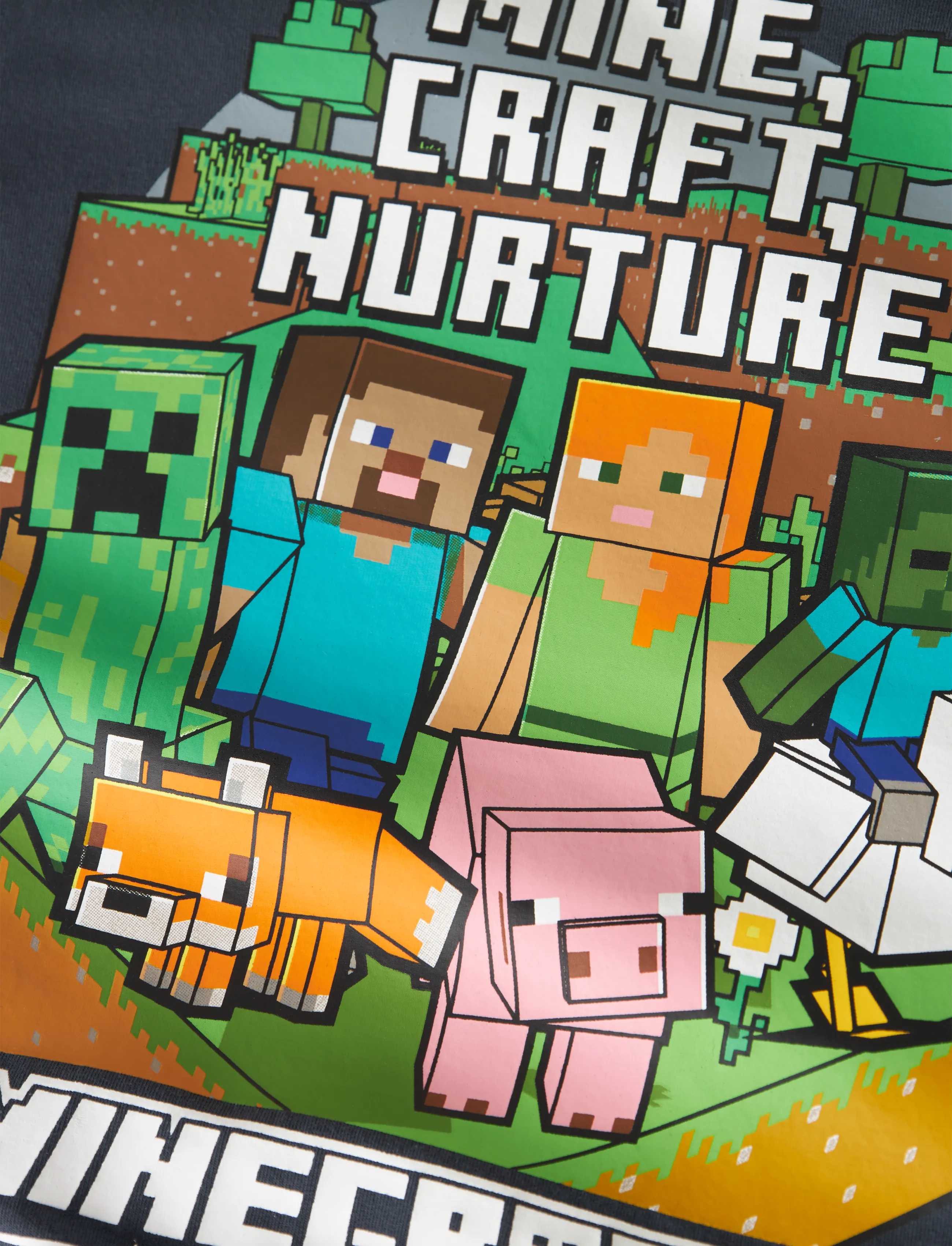 name it - NMMSOREN MINECRAFT NREG SWEAT BRU BFU - ombre blue - 2
