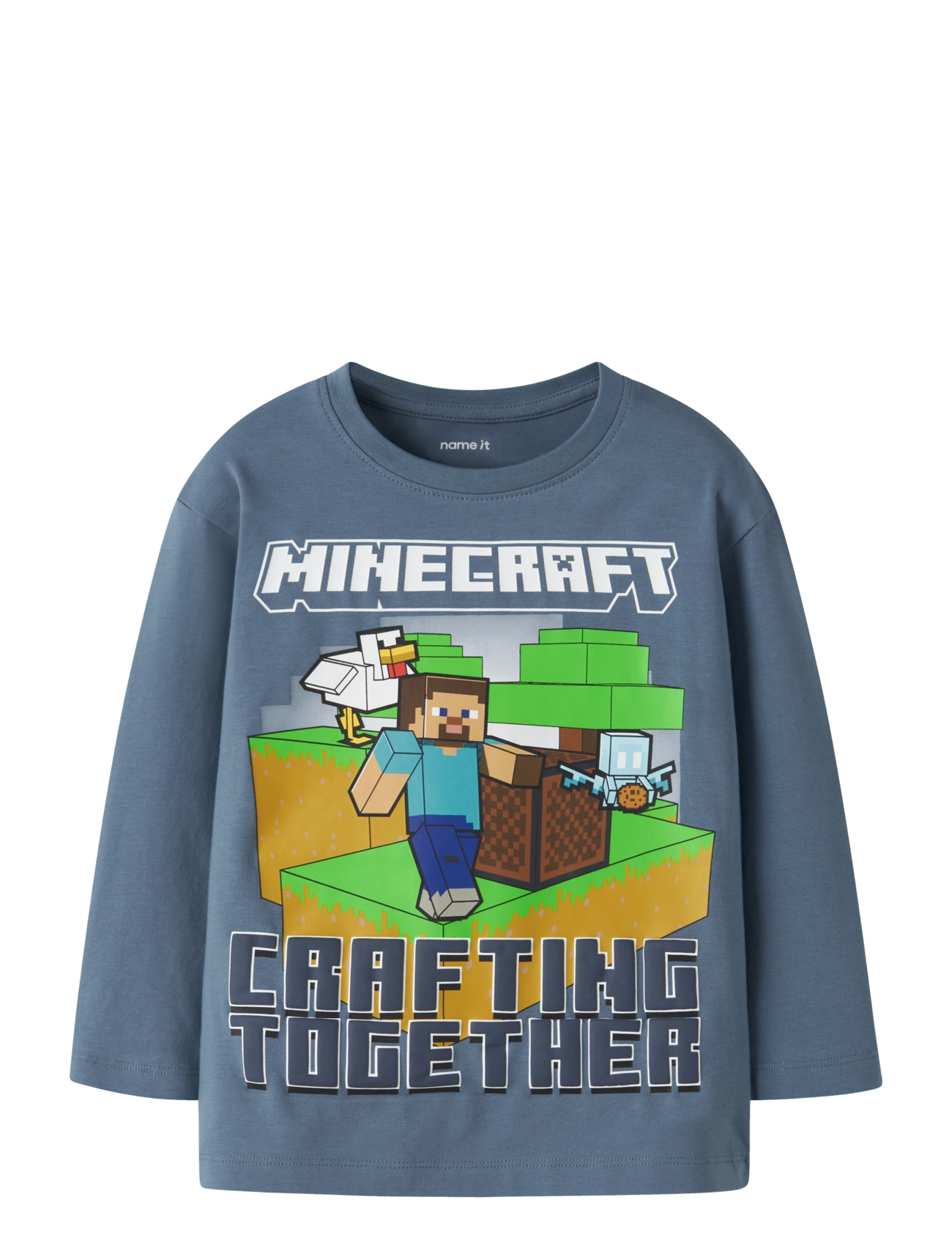 name it NMMSYVER MINECRAFT LS NREG TOP BFU - Oberteile - BLUE MIRAGE / blue