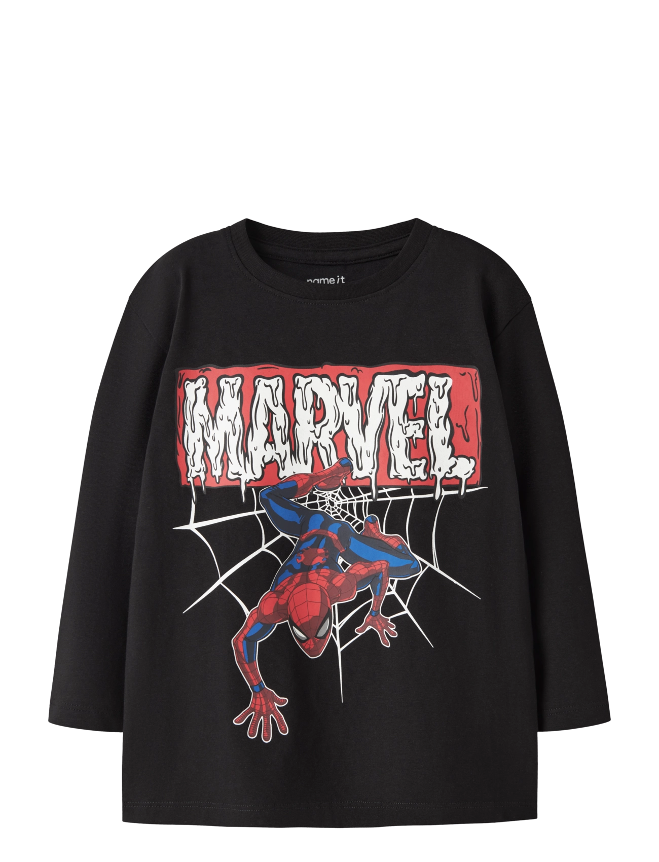 name it NMMSCARY SPIDER LS NREG TOP MAR - Toppar & T-shirts - BLACK / black
