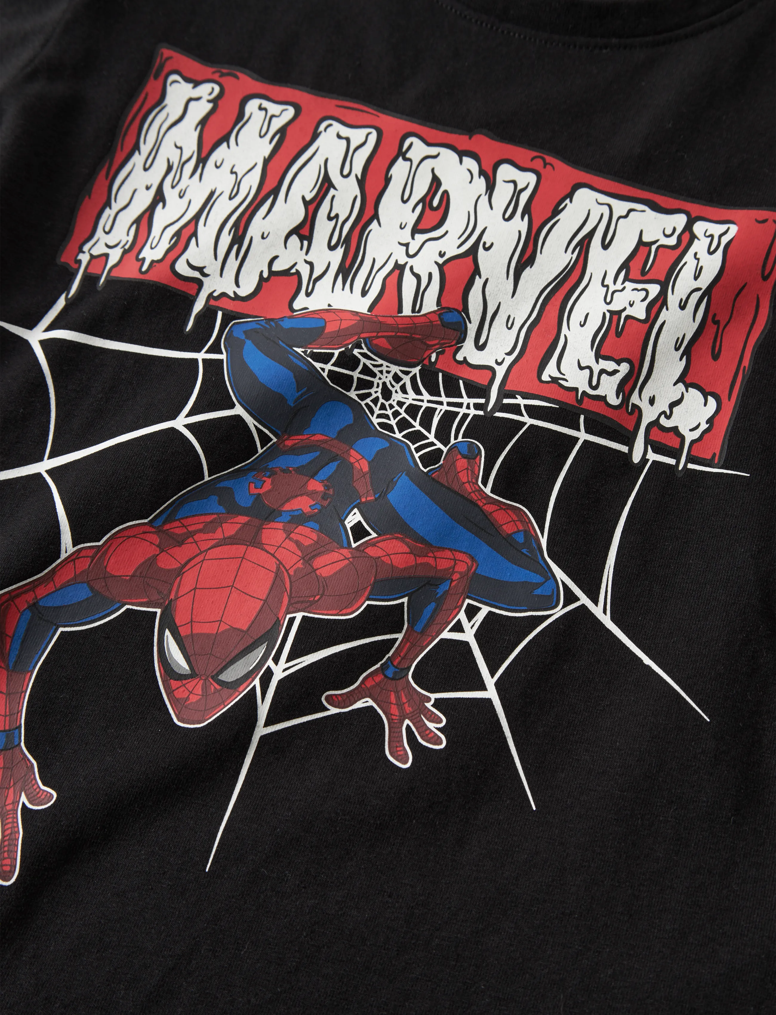 name it - NMMSCARY SPIDER LS NREG TOP MAR - långärmade t-shirts - black - 3