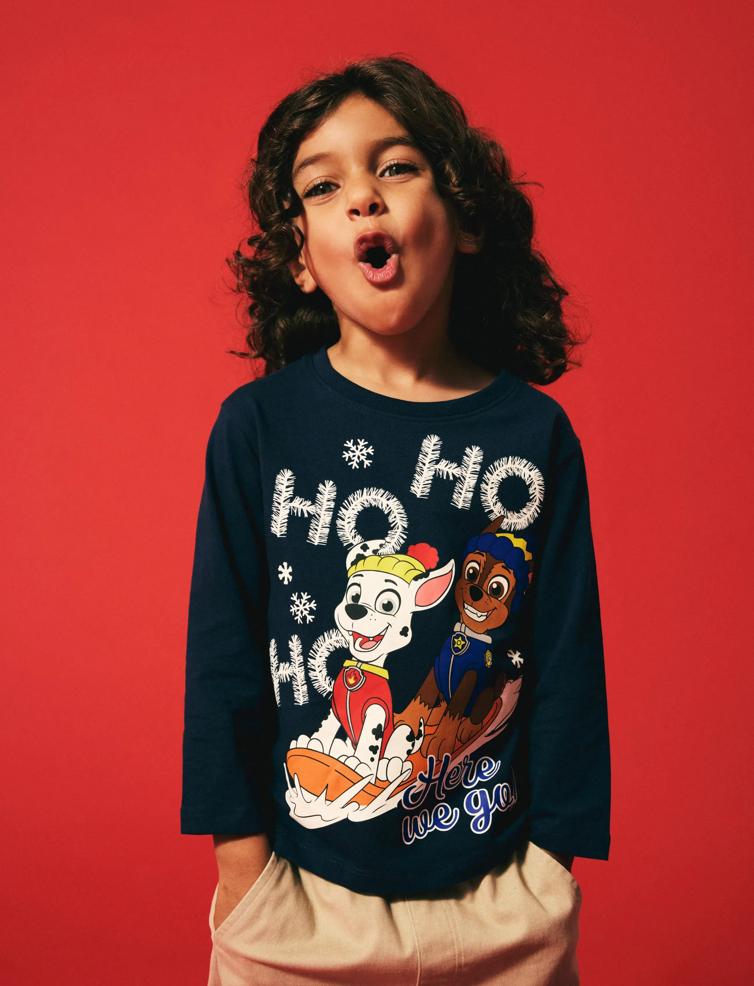 name it - NMMSANTI PAW LS NREG TOP CPLG - long-sleeved t-shirts - navy blazer - 4