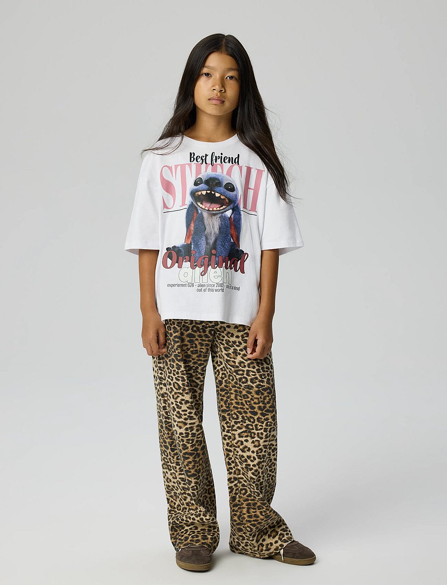 name it - NKFADANA STITCH SS RLX TOP WDI - kortærmede t-shirts - bright white - 2