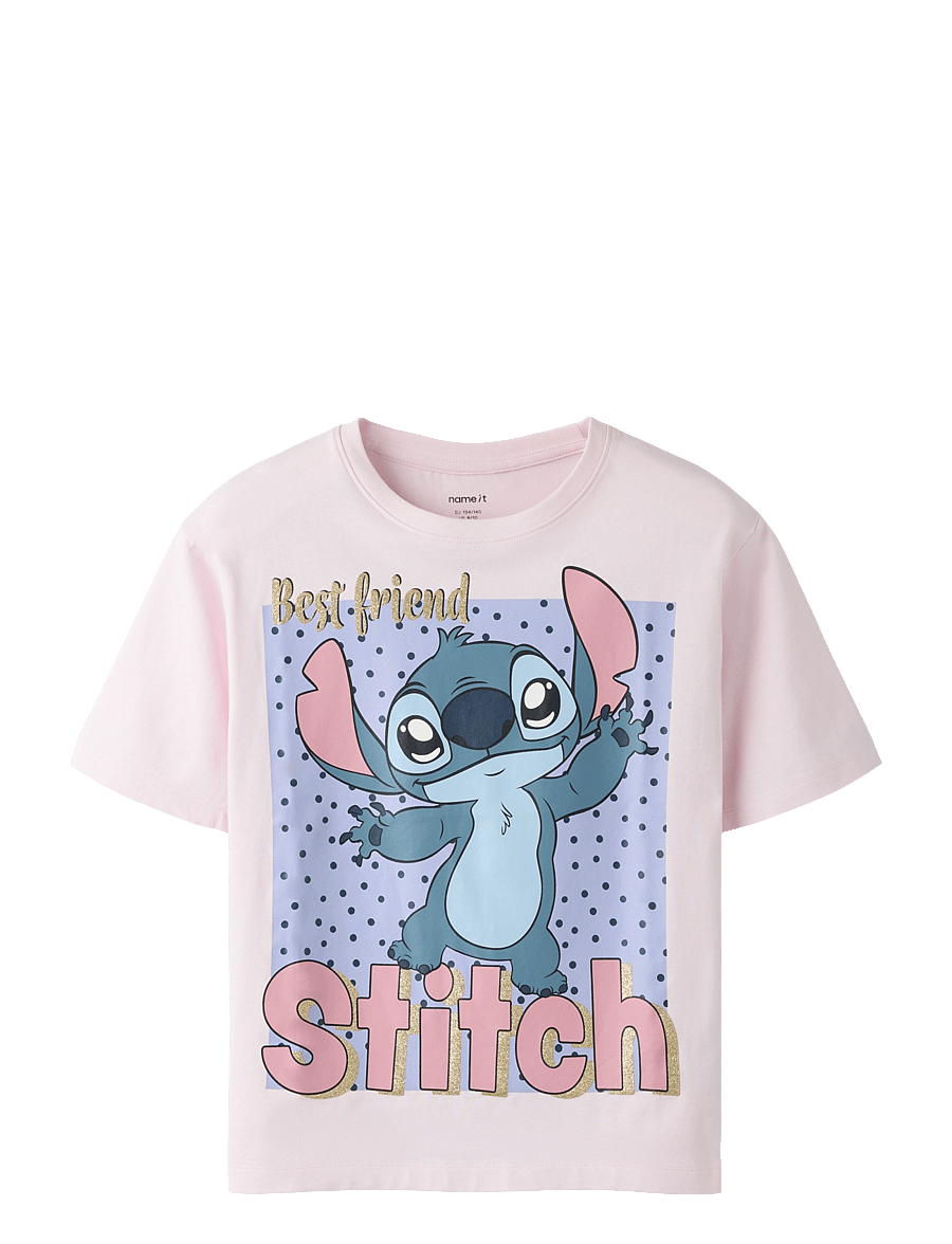 name it - NKFADARA STITCH SS NREG TOP BOX NOOS WDI - kortärmade t-shirts - cradle pink - 0
