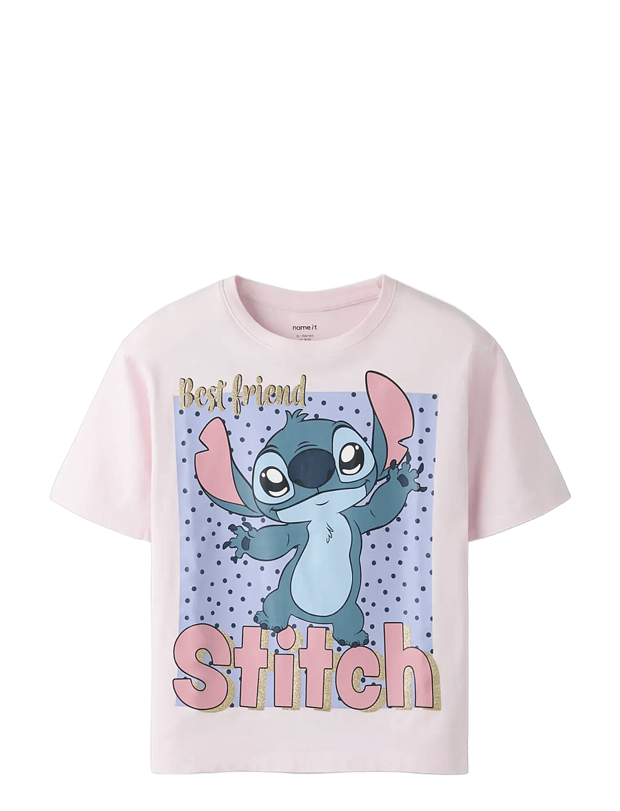 name it - NKFADARA STITCH SS NREG TOP BOX NOOS WDI - kortärmade t-shirts - cradle pink - 2
