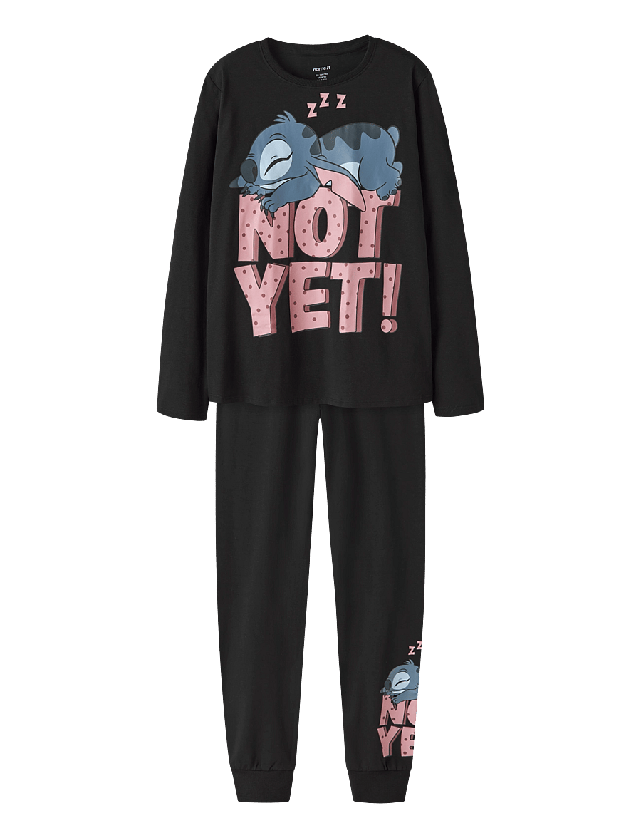 name it - NKFANDA STITCH LS NIGHTSET NOOS WDI - pyjamassæt - black - 0