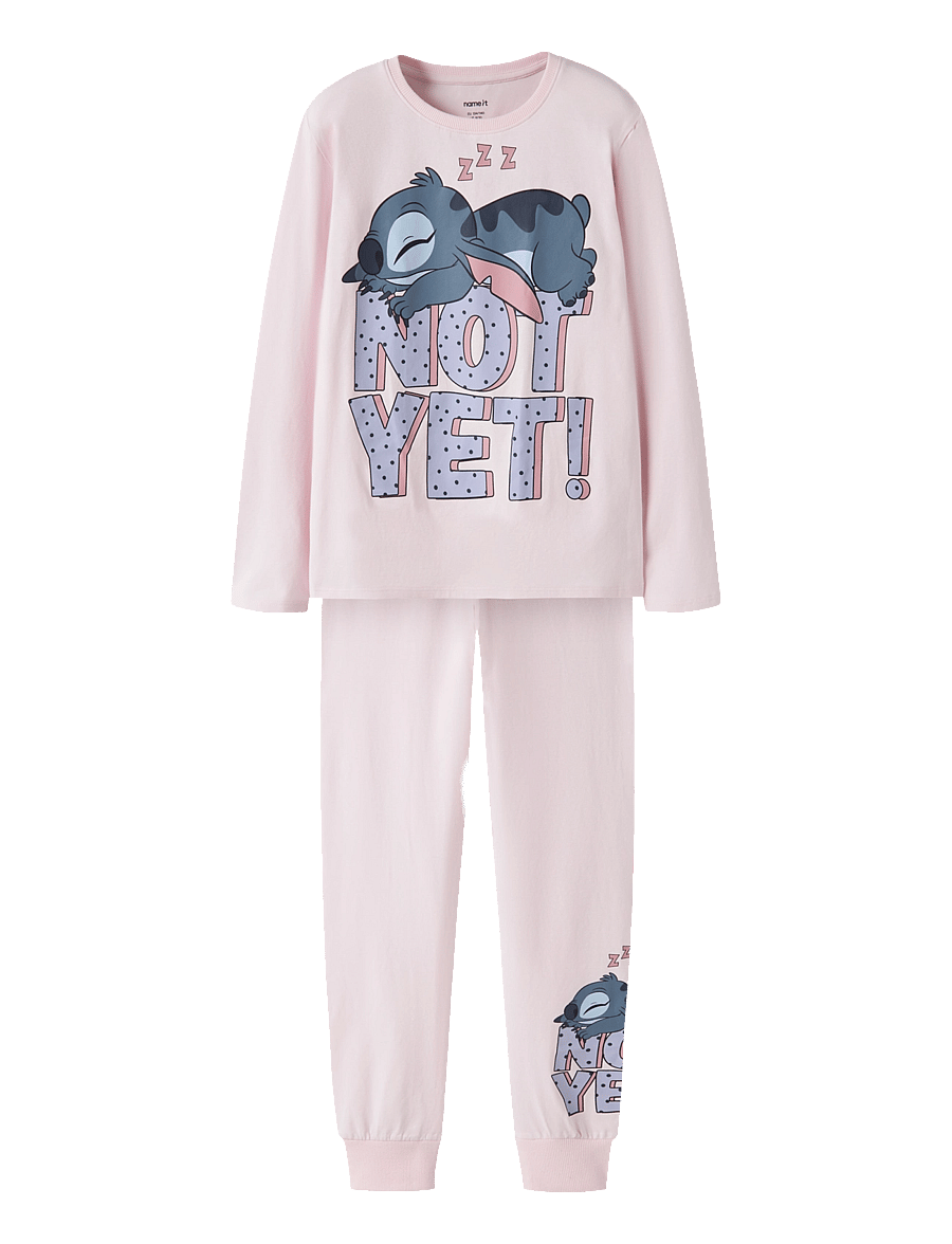 name it - NKFANDA STITCH LS NIGHTSET NOOS WDI - pyjamassæt - cradle pink - 0