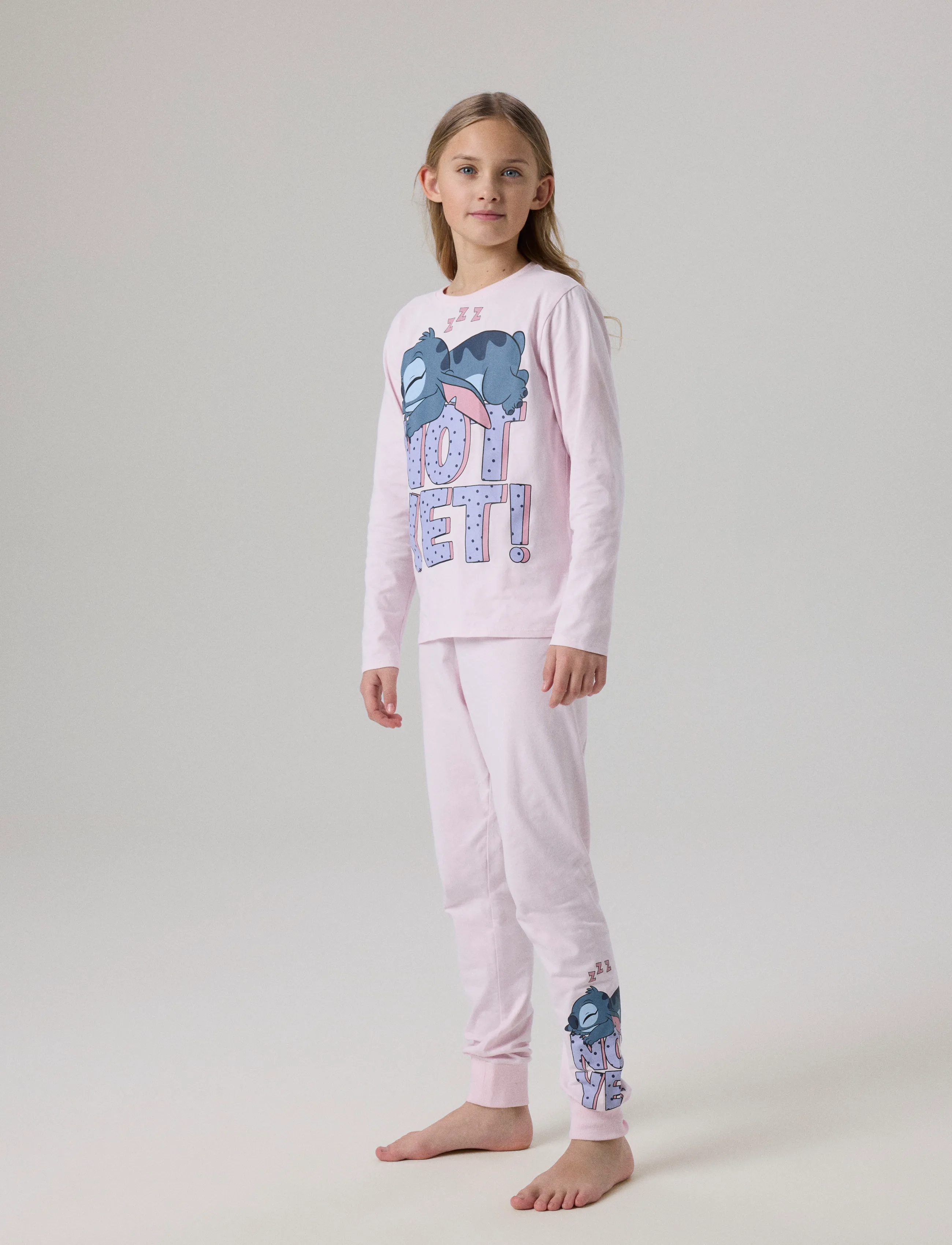 name it - NKFANDA STITCH LS NIGHTSET NOOS WDI - pyjamassæt - cradle pink - 4