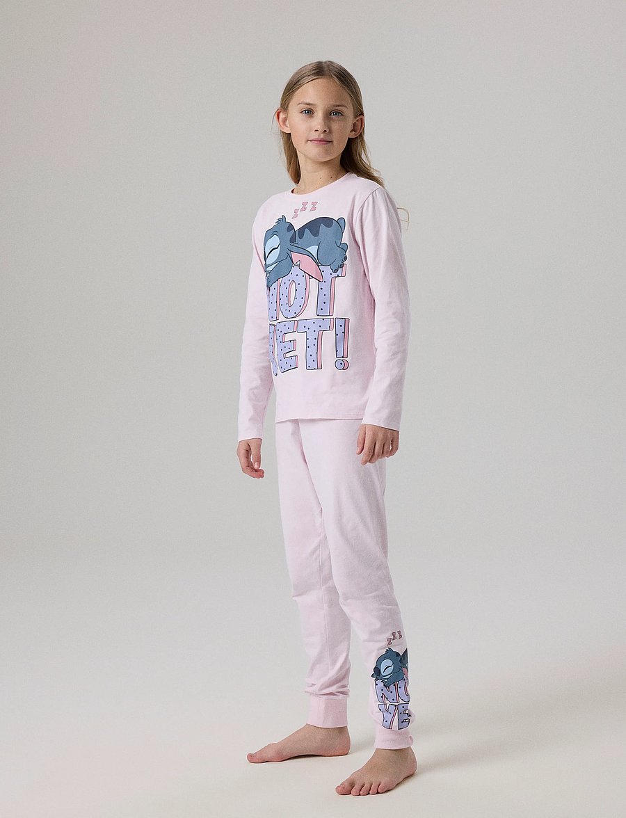 name it - NKFANDA STITCH LS NIGHTSET NOOS WDI - pyjamassæt - cradle pink - 4