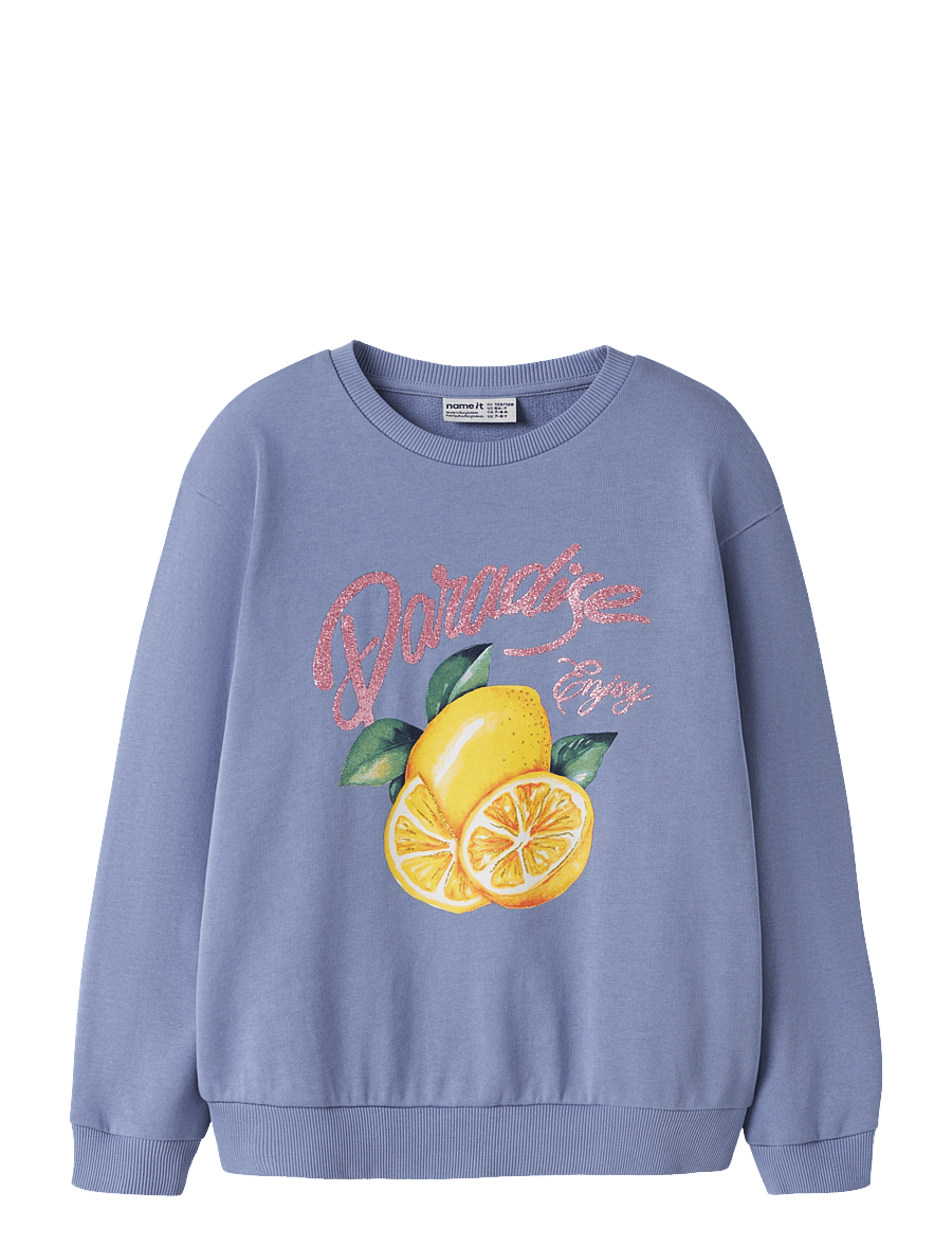 name it - NKFJAIMAS LS NREG SWEAT UNB BOX - purple impression - 0