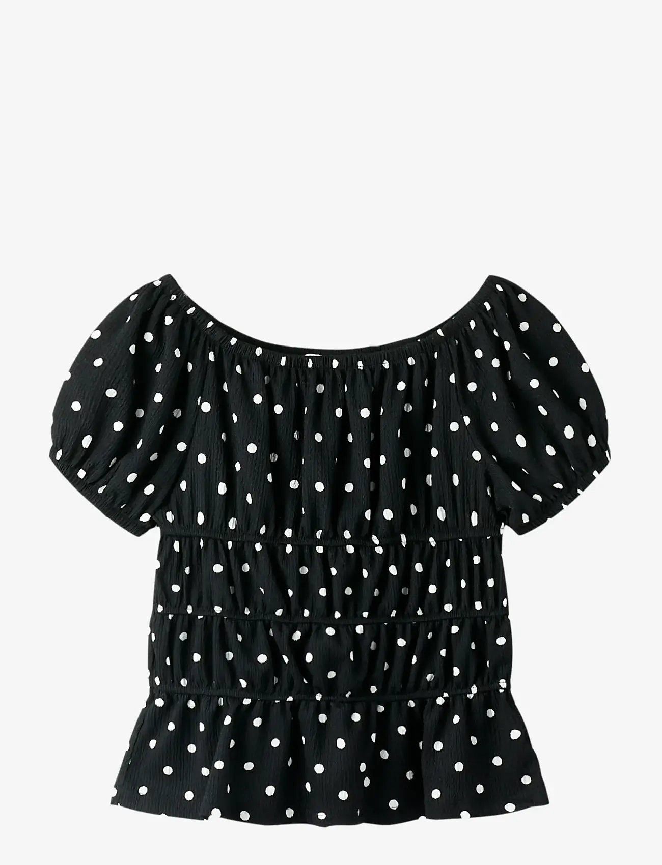 name it - NKFRACHEL SS TOP - short-sleeved t-shirts - black - 1