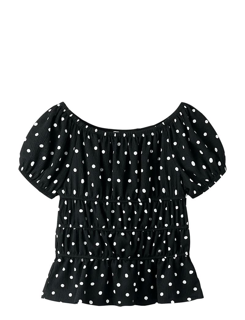 name it - NKFRACHEL SS TOP - short-sleeved t-shirts - black - 1