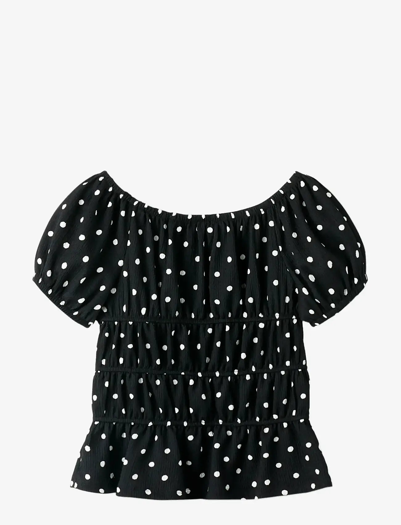 name it - NKFRACHEL SS TOP - short-sleeved t-shirts - black - 2