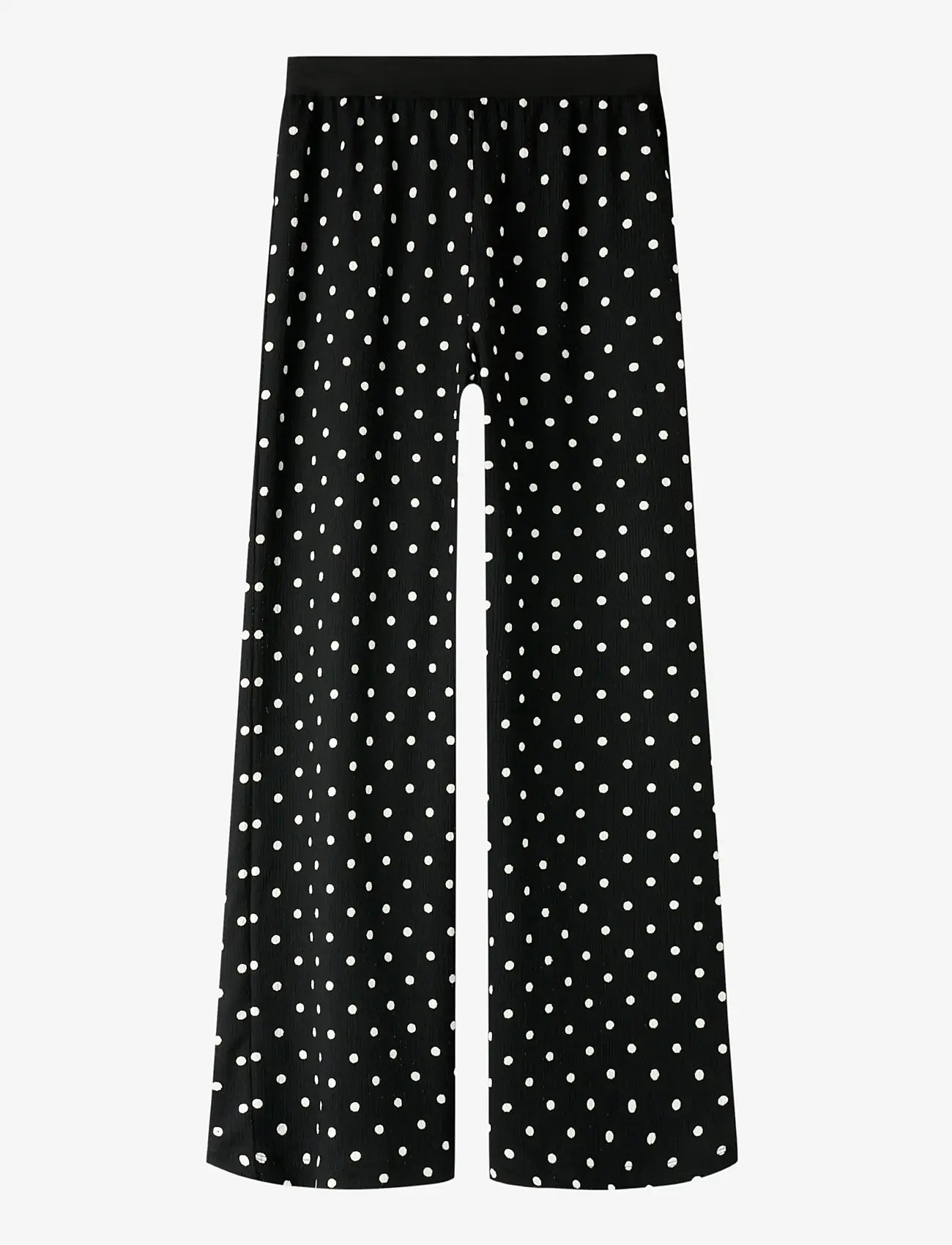 name it - NKFRACHEL WIDE PANT - bukser - black - 1