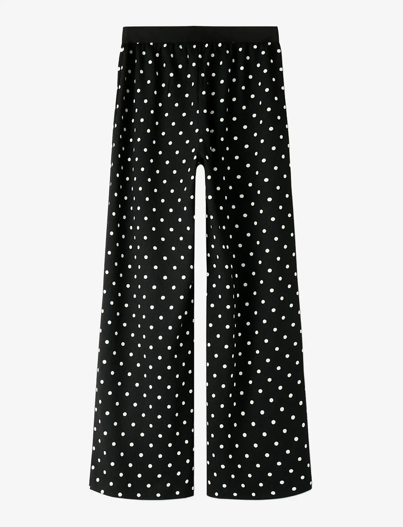 name it - NKFRACHEL WIDE PANT - bukser - black - 2