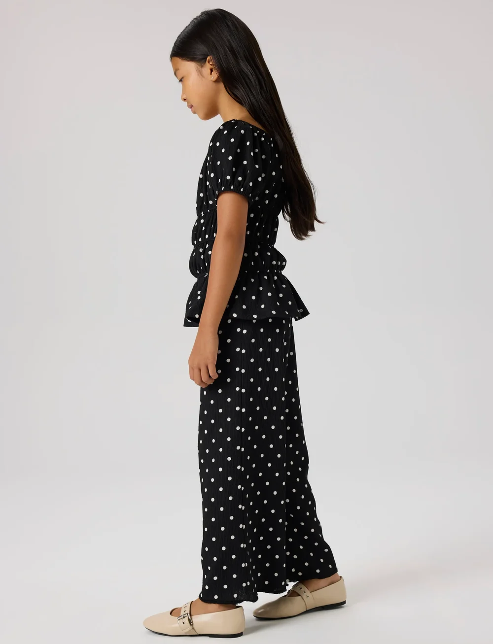 name it - NKFRACHEL WIDE PANT - einkaufen nach alter von - black - 3