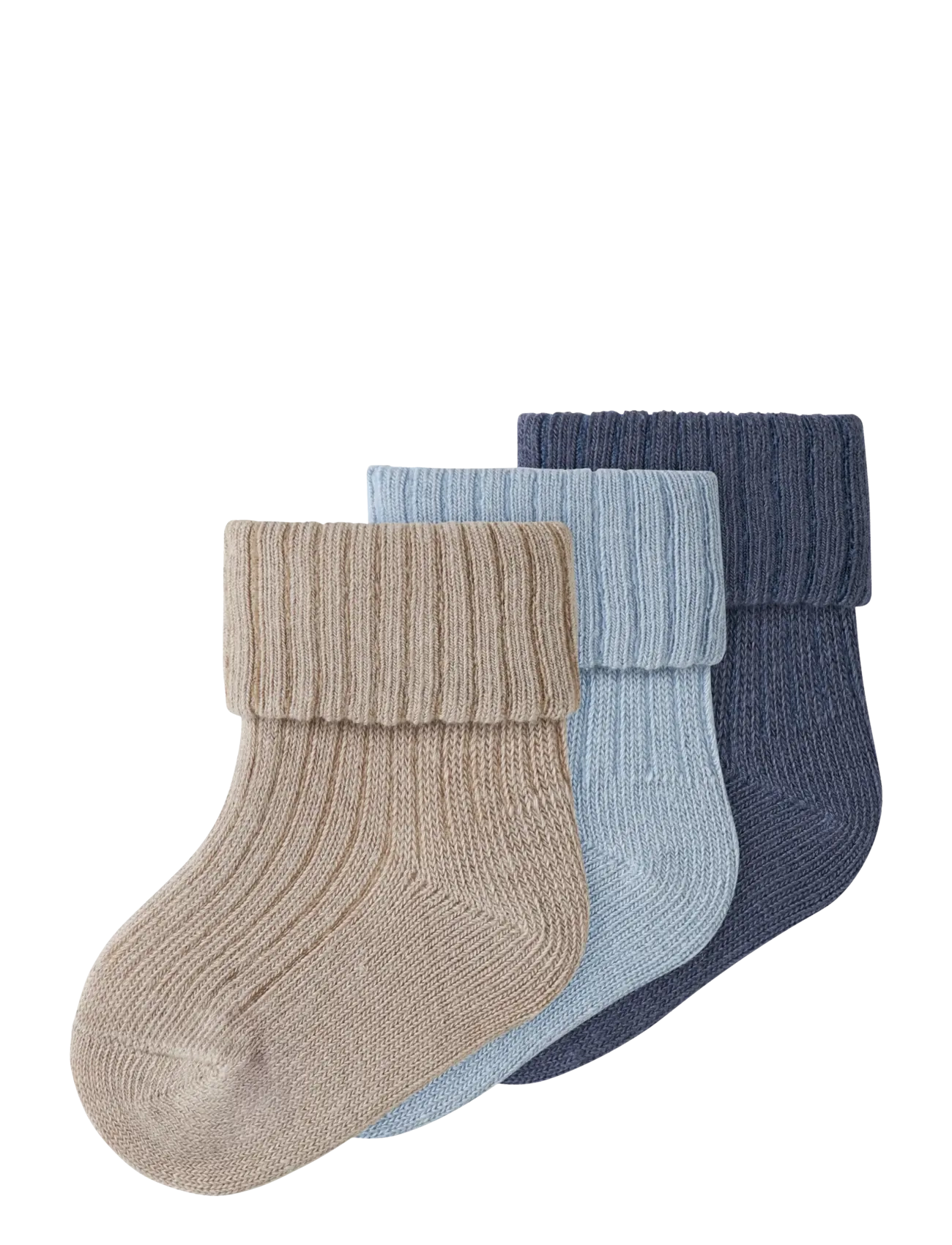 name it NBMNOBBU 3P SOCK - Strømper - CHATEAU GRAY / beige