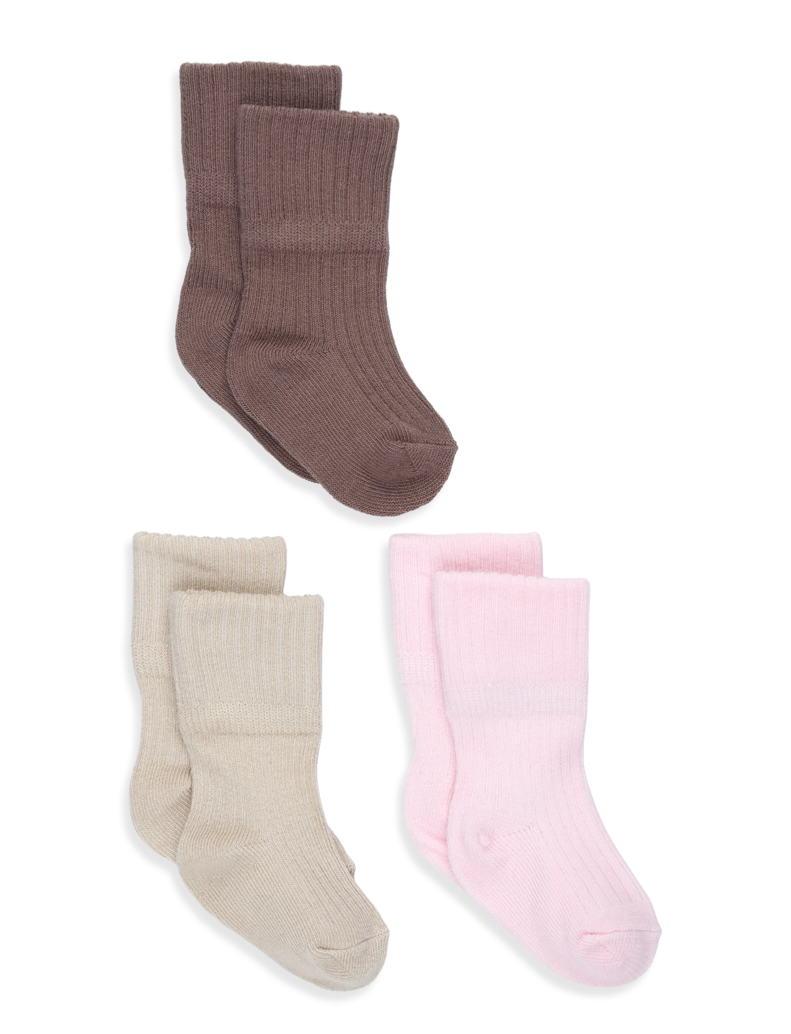 name it NBFNOBBA 3P SOCK - Strümpfe - ALMOND MILK / pink/rose
