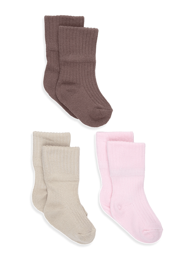 name it - NBFNOBBA 3P SOCK - beebisokid - almond milk - 0