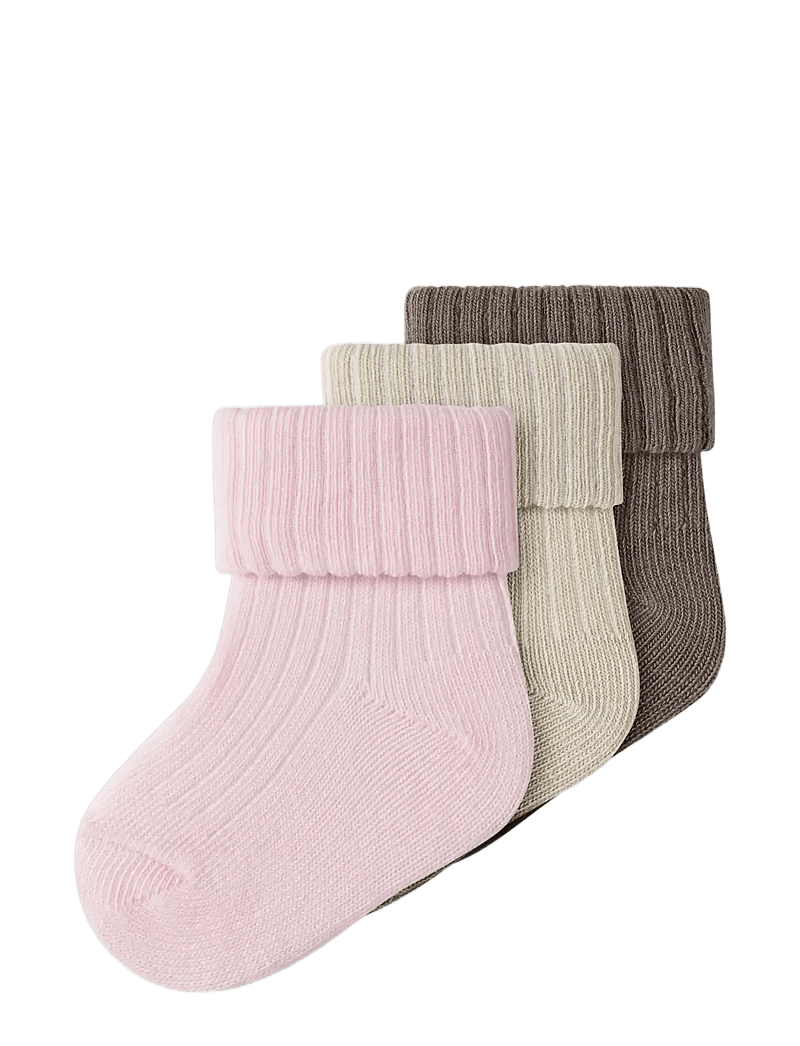 name it - NBFNOBBA 3P SOCK - beebisokid - almond milk - 1