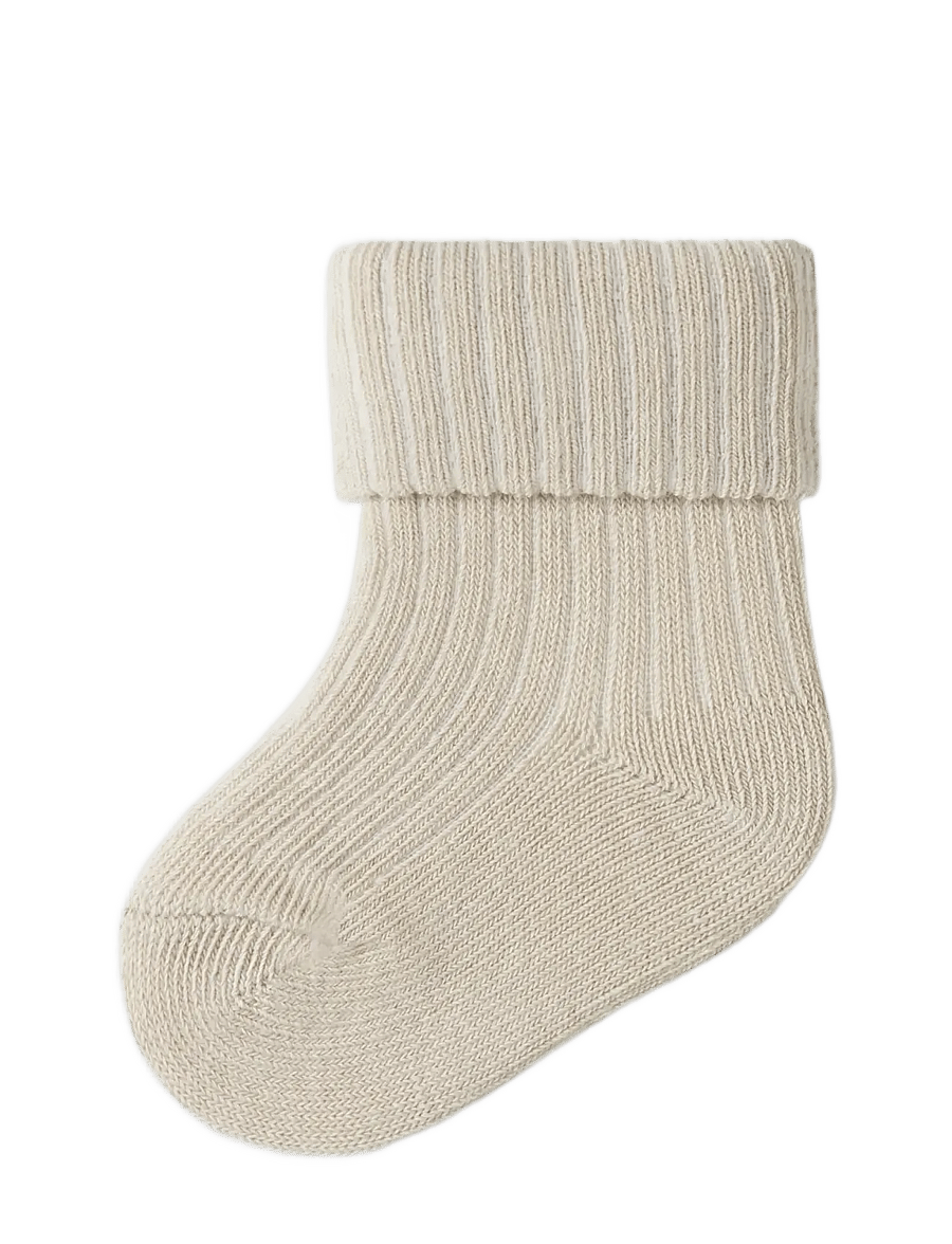 name it - NBFNOBBA 3P SOCK - beebisokid - almond milk - 2