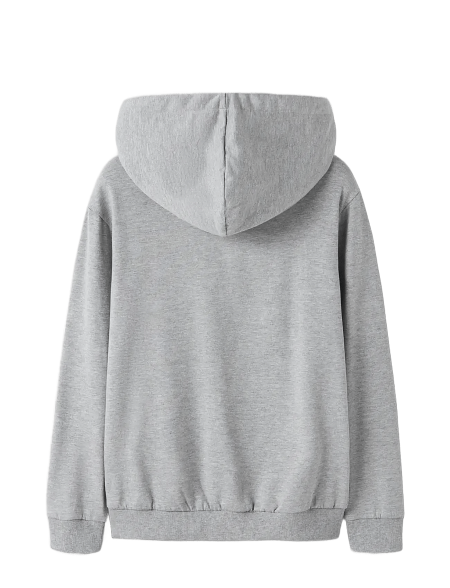 name it - NKMALFE SONIC NREG SWEAT W HOOD BOX SKY - kapuzenpullover - grey melange - 1
