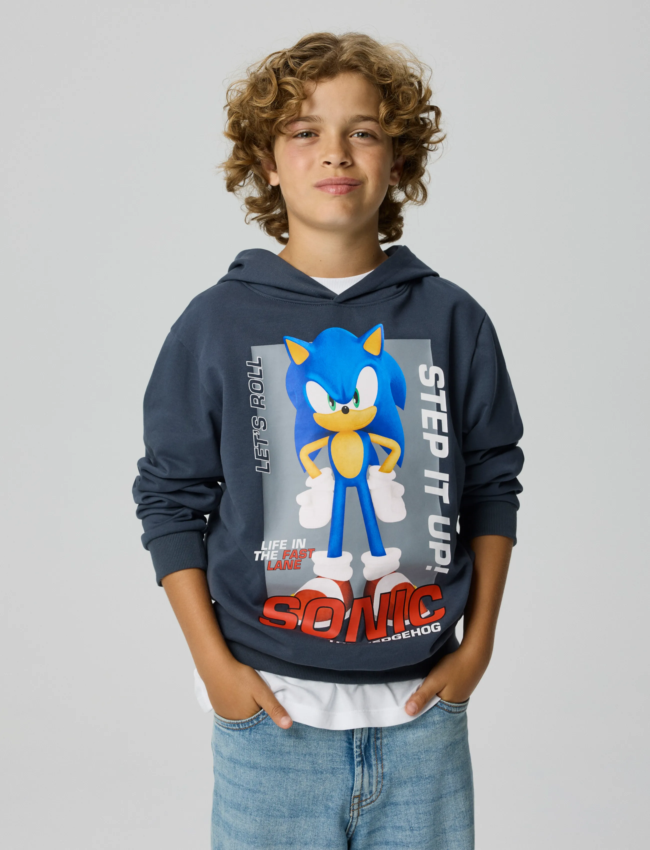 name it - NKMALFE SONIC NREG SWEAT W HOOD BOX SKY - kapuzenpullover - ombre blue - 2