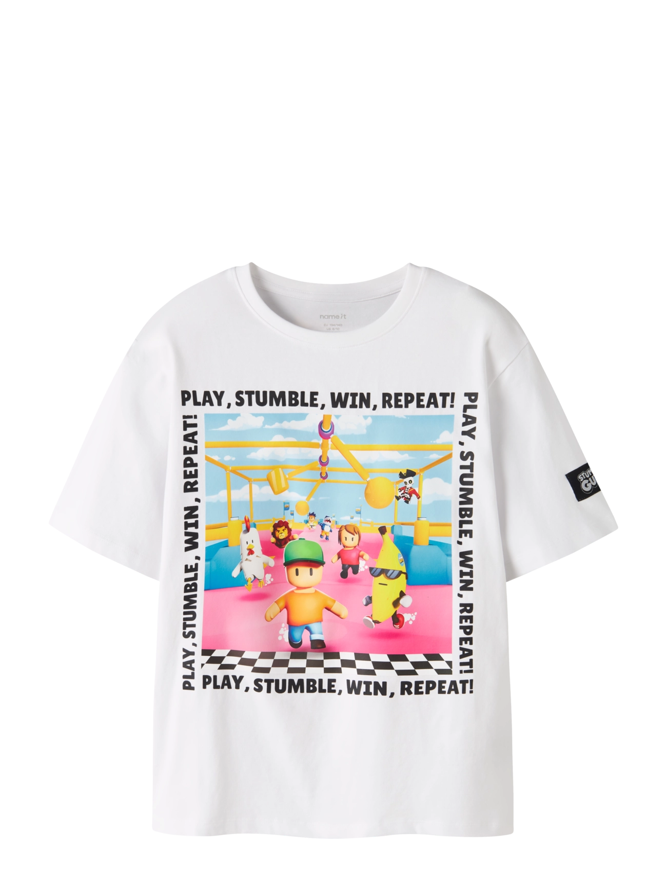 name it NKMAKKA STUMBLEG SS NREG TOP BOX SKY - Tagasi kooli - BRIGHT WHITE / white