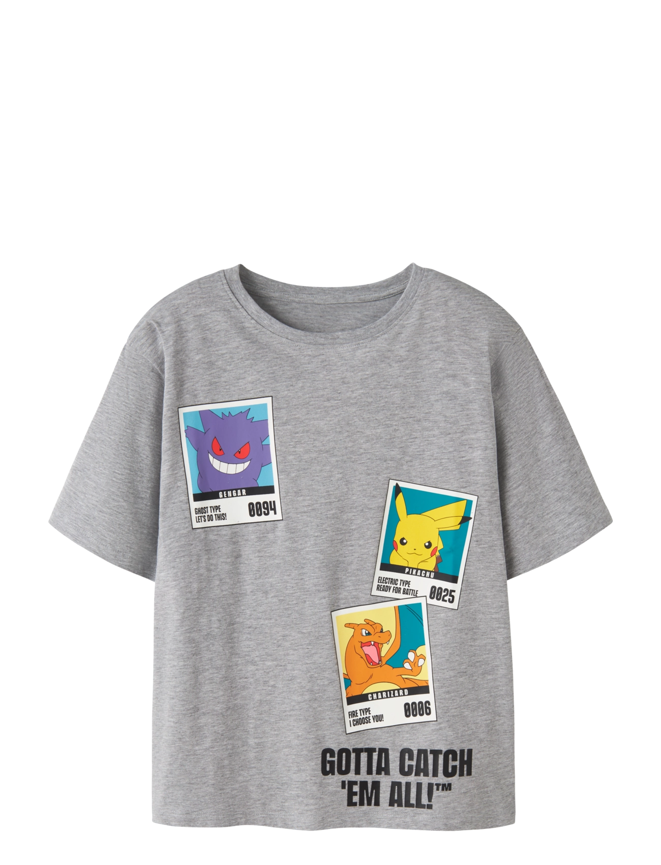 name it NKMSEBAST POKEMON SS NREG TOP SKY - Drabužiai - GREY MELANGE / grey