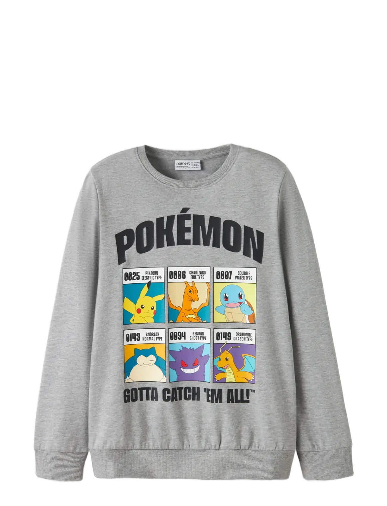 name it - NKMSTUS POKEMON SWEAT BRU SKY - sweatshirts - grey melange - 2