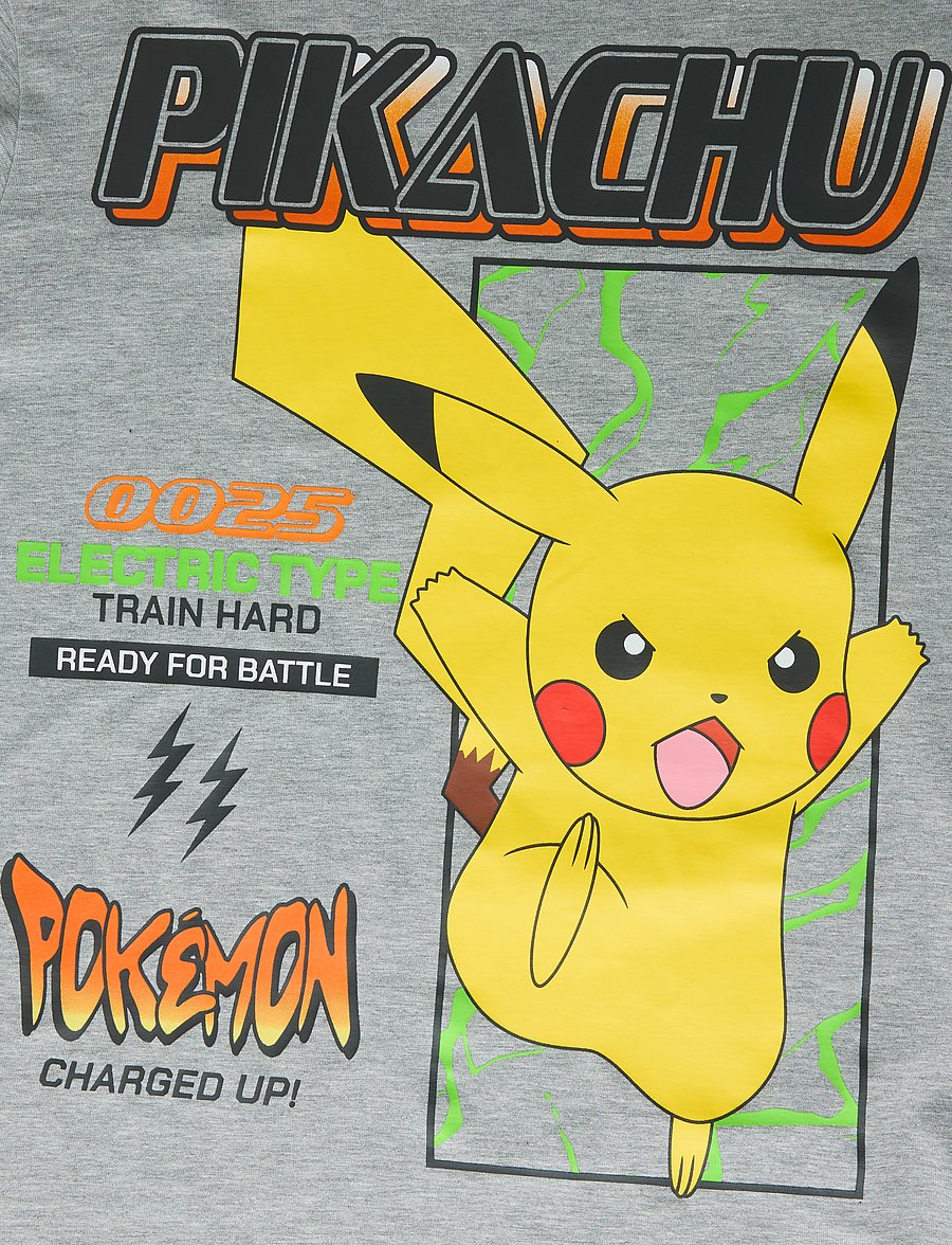 name it - NKMSYX POKEMON LS NREG TOP BOX NOOS SKY - grey melange - 3