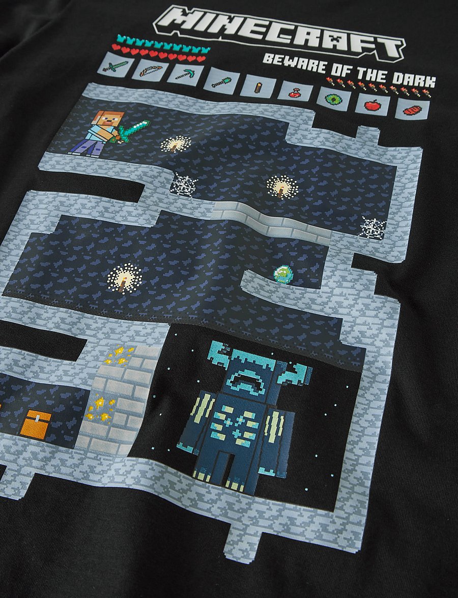 name it - NKMAR MINECRAFT LS NREG TOP BOX NOOS BFU - långärmade t-shirts - black - 4