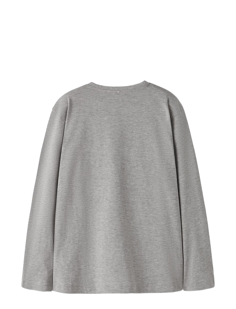 name it - NKMAR MINECRAFT LS NREG TOP BOX NOOS BFU - långärmade t-shirts - grey melange - 1