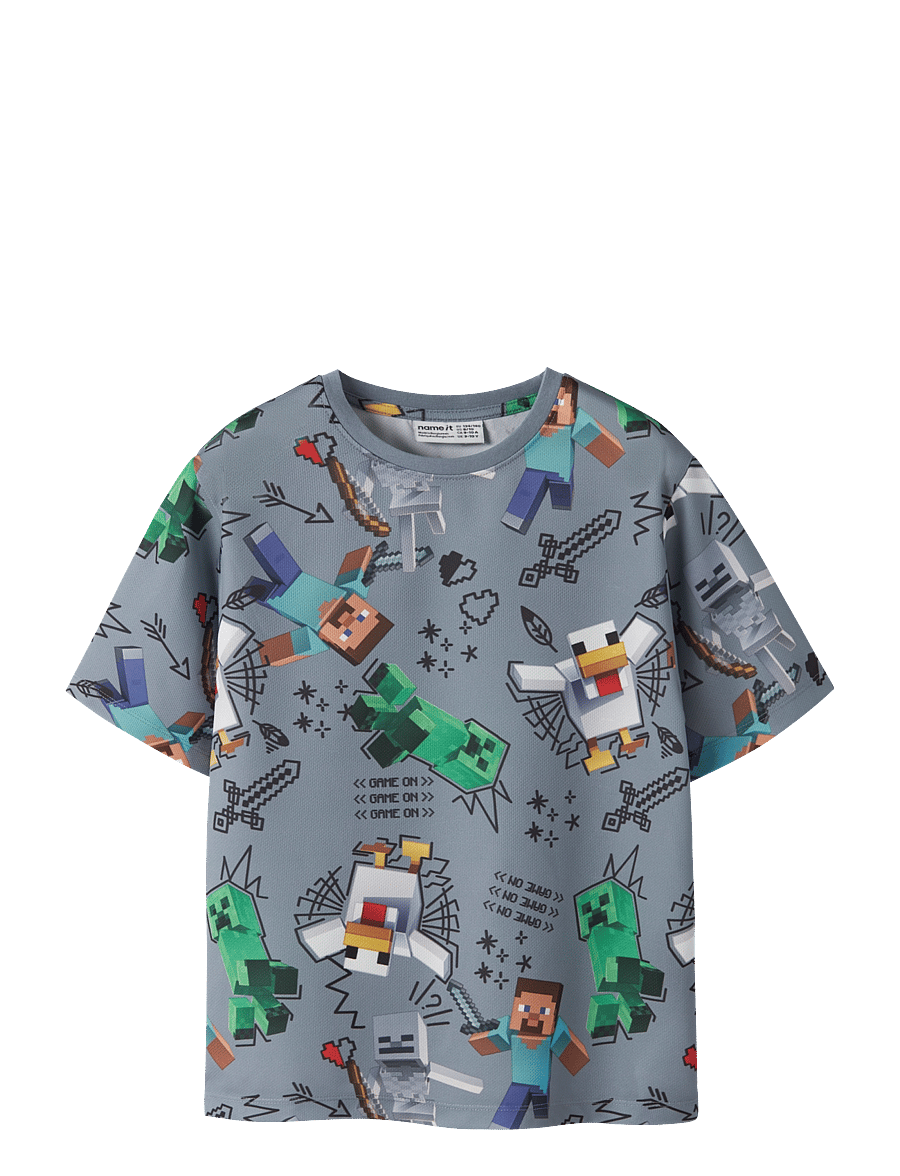 name it - NKMSTEF MINECRAFT SS POLY NREG TOP BFU - lühikeste varrukatega t-särgid - tradewinds - 0