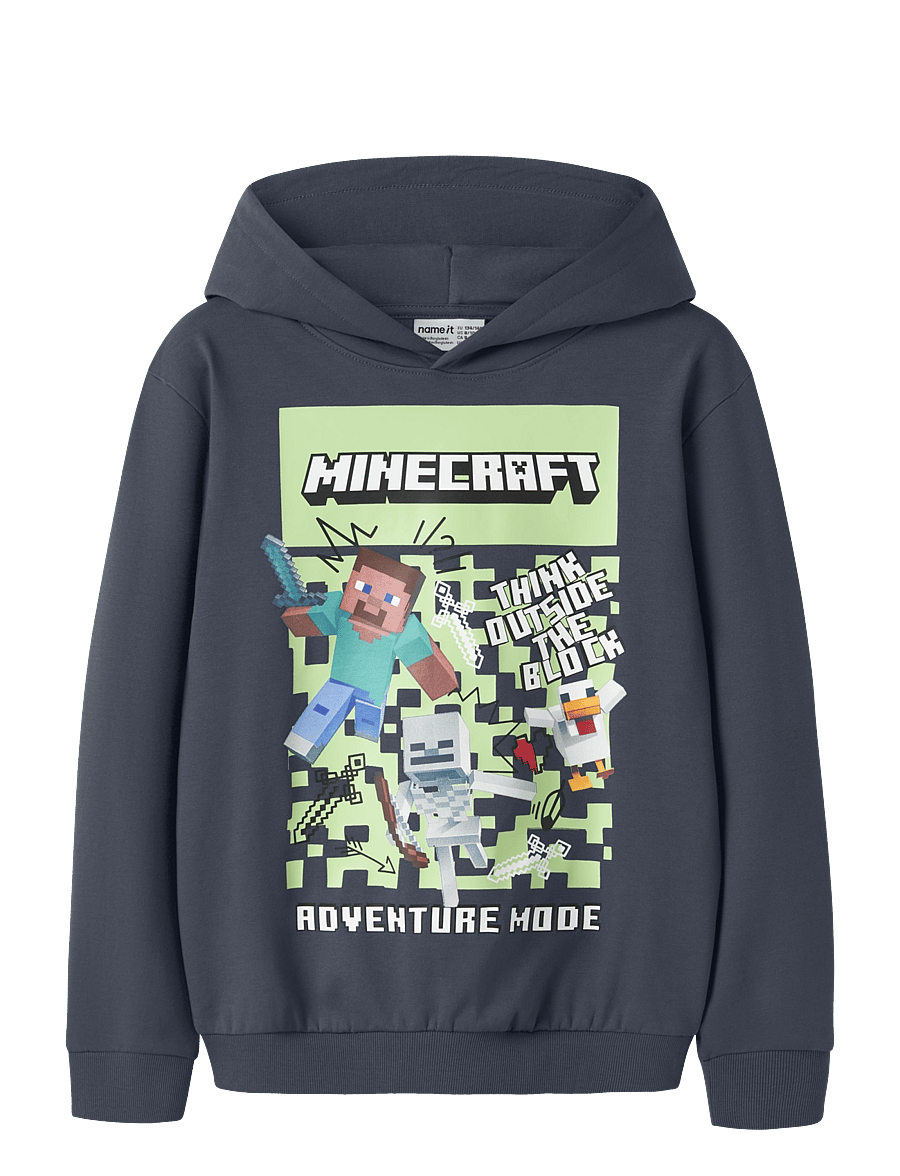 name it - NKMSALVA MINECRAFT NREG SWEAT WH BRU BFU - kapuutsiga pusad - ombre blue - 0