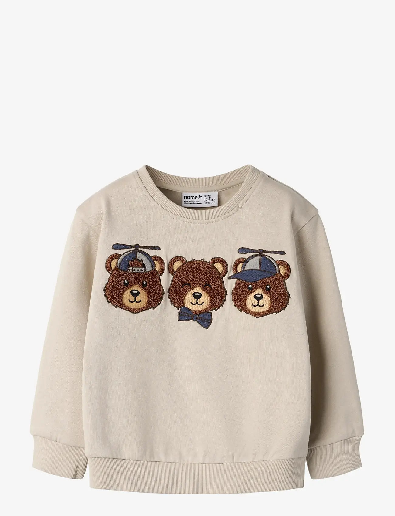 name it - NMMDITLEF LS NREG SWE BRU - sweatshirts - peyote - 0
