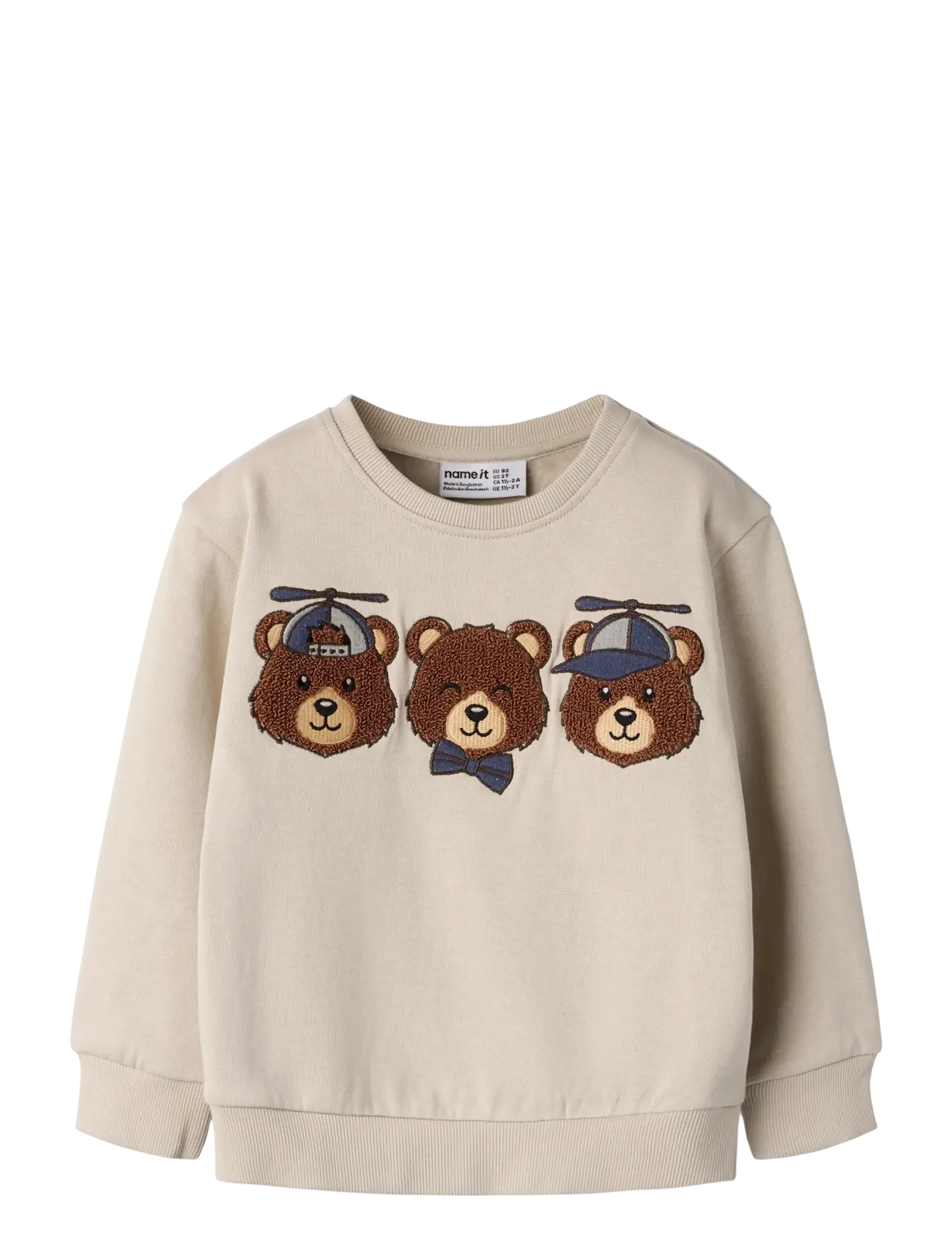 name it NMMDITLEF LS NREG SWE BRU - Clothing - PEYOTE / beige