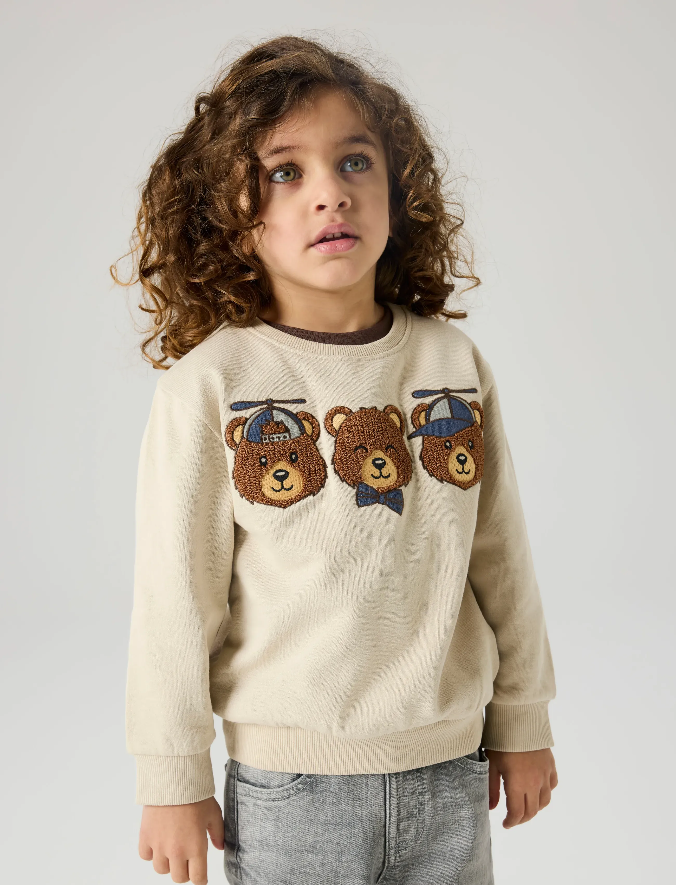 name it - NMMDITLEF LS NREG SWE BRU - sweatshirts - peyote - 2