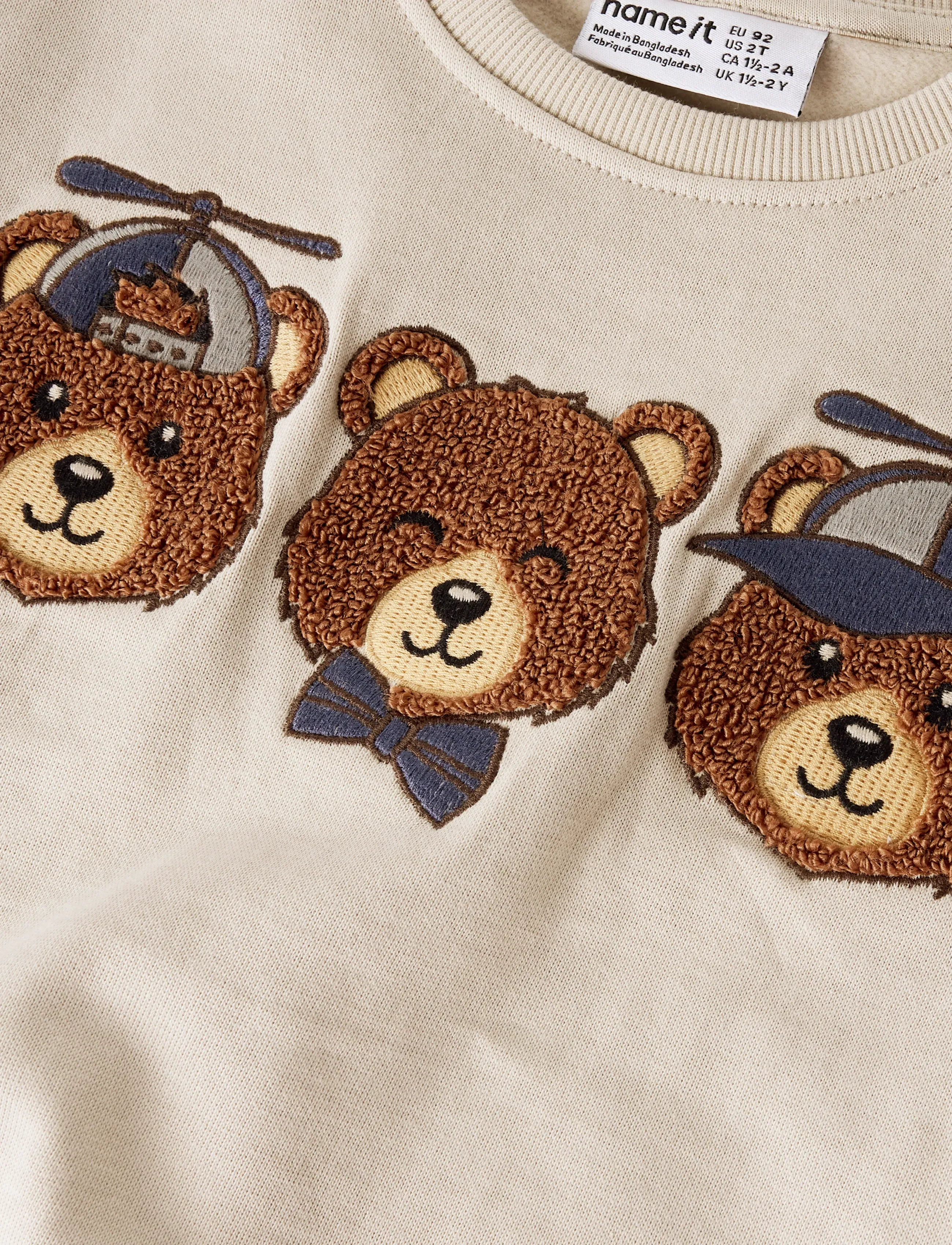 name it - NMMDITLEF LS NREG SWE BRU - sweatshirts - peyote - 3