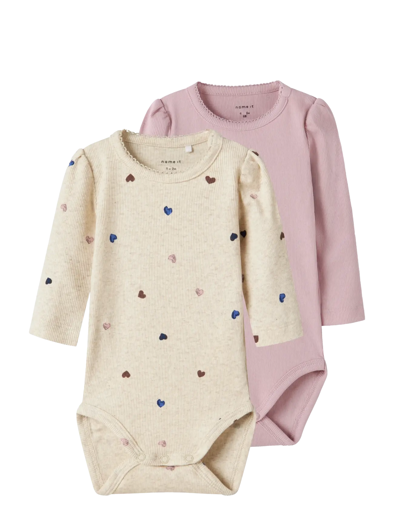 name it NBFNUTTI 2P LS BODY NOOS - Pikkade varrukatega - PEYOTE MELANGE / cream